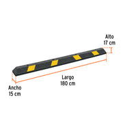 Tope de 180 cm para estacionamiento, TRUPER