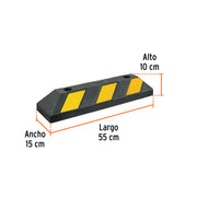 Tope de 55 cm para estacionamiento, TRUPER