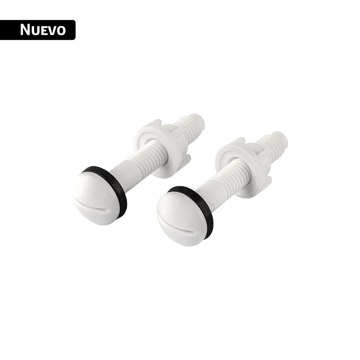 Bolsa con 2 tornillos plásticos 5/16' x 65 mm para WC, FOSET