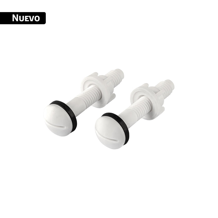Bolsa con 2 tornillos plásticos 5/16' x 65 mm para WC, FOSET