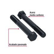 Bolsa con 15 tornillos 1/2' x 4' acero grado 5, FIERO