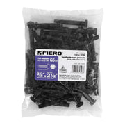 Bolsa con 50 tornillos 3/8' x 2-1/2' acero grado 5, FIERO