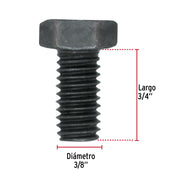 Bolsa con 50 tornillos 3/8' x 3/4' acero grado 5, FIERO