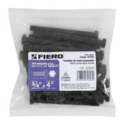 Bolsa con 30 tornillos 3/8' x 4' acero grado 5, FIERO