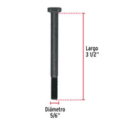 Bolsa con 50 tornillos 5/16' x 3-1/2' acero grado 5, FIERO