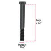 Bolsa con 20 tornillos 7/16' x 3-1/2' acero grado 5, FIERO