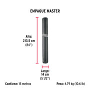 Rollo de malla sombra 90%, raschel negro, 15m x 2m, FIERO