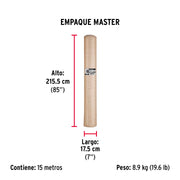 Rollo de malla sombra 80%, raschel beige, 15m x 4m, FIERO