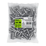 Bolsa con 100 tornillos 1/4' x 1-1/4' tipo coche, FIERO
