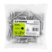 Bolsa con 50 tornillos 1/4' x 2-1/2' tipo coche, FIERO