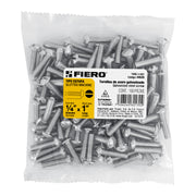 Bolsa con 100 tornillos 1/4' x 1' tipo estufa, FIERO