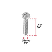 Bolsa con 500 tornillos 1/8' x 3/4' tipo estufa, FIERO
