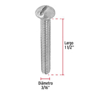Bolsa con 150 tornillos 3/16' x 1-1/2' tipo estufa, FIERO