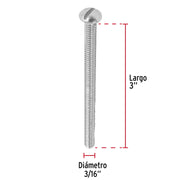 Bolsa con 100 tornillos 3/16' x 3' tipo estufa, FIERO