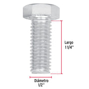 Bolsa con 40 tornillos 1/2' x 1-1/4' tipo máquina, FIERO