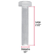 Bolsa con 20 tornillos 1/2' x 2-1/2' tipo máquina, FIERO