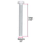 Bolsa con 20 tornillos 1/2' x 3-1/2' tipo máquina, FIERO