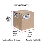 Bolsa con 10 tornillos 1/2' x 5-1/2' tipo máquina, FIERO