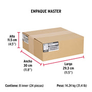 Bolsa con 30 tornillos 1/4' x 3-1/2' tipo máquina, FIERO