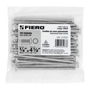 Bolsa con 25 tornillos 1/4' x 4-1/2' tipo máquina, FIERO