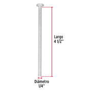 Bolsa con 25 tornillos 1/4' x 4-1/2' tipo máquina, FIERO