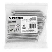 Bolsa con 30 tornillos 1/4' x 4' tipo máquina, FIERO