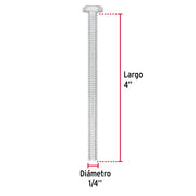 Bolsa con 30 tornillos 1/4' x 4' tipo máquina, FIERO