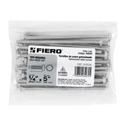 Bolsa con 25 tornillos 1/4' x 5' tipo máquina, FIERO