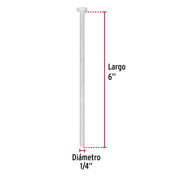Bolsa con 20 tornillos 1/4' x 6' tipo máquina, FIERO