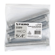 Bolsa con 4 tornillos 3/4' x 6' tipo máquina, FIERO