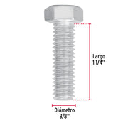 Bolsa con 40 tornillos 3/8' x 1-1/4' tipo máquina, FIERO