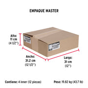 Bolsa con 60 tornillos 3/8' x 1-3/4' tipo máquina, FIERO