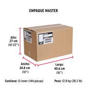 Blíster con 4 tornillos 3/8' x 1' tipo máquina, FIERO