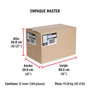 Blíster con 4 tornillos 3/8' x 2' tipo máquina, FIERO