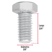 Bolsa con 50 tornillos 3/8' x 3/4' tipo máquina, FIERO