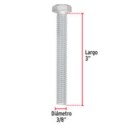 Bolsa con 40 tornillos 3/8' x 3' tipo máquina, FIERO