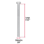 Bolsa con 15 tornillos 3/8' x 4-1/2' tipo máquina, FIERO