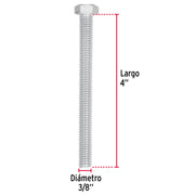 Bolsa con 30 tornillos 3/8' x 4' tipo máquina, FIERO