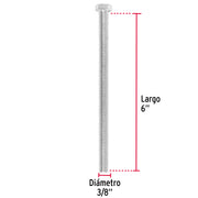 Bolsa con 15 tornillos 3/8' x 6' tipo máquina, FIERO