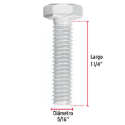 Bolsa con 60 tornillos 5/16' x 1-1/4' tipo máquina, FIERO