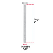 Bolsa con 50 tornillos 5/16' x 4' tipo máquina, FIERO