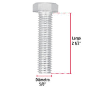 Bolsa con 8 tornillos 5/8' x 2-1/2' tipo máquina, FIERO