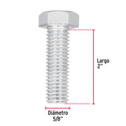Bolsa con 10 tornillos 5/8' x 2' tipo máquina, FIERO