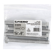 Bolsa con 4 tornillos 5/8' x 6' tipo máquina, FIERO