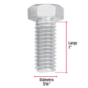 Bolsa con 60 tornillos 7/16' x 1' tipo máquina, FIERO