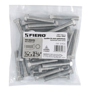 Bolsa con 30 tornillos 7/16' x 2-1/2' tipo máquina, FIERO