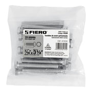 Bolsa con 20 tornillos 7/16' x 3-1/2' tipo máquina, FIERO