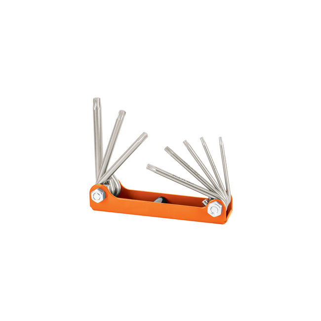 Juego de 8 llaves torx tipo navaja, cuerpo de lámina, TRUPER