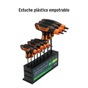 Juego de 8 llaves torx extralargas con mango T, TRUPER