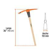 Talacho-pico 5 lb, mango de madera 36', TRUPER